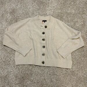 Quince Women’s 100% Organic Cotton Cropped Cardigan
